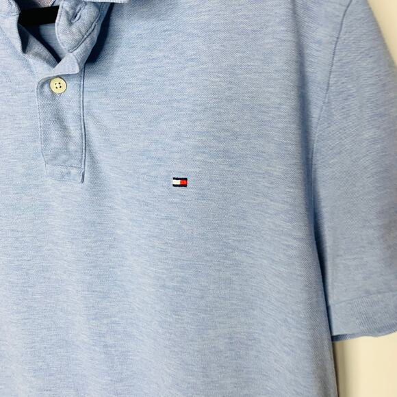 Tommy Hilfiger Light Blue Polo Sz Large Stretch - Picture 3 of 4